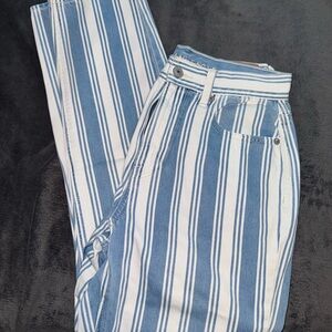American Eagle striped mom jeans
